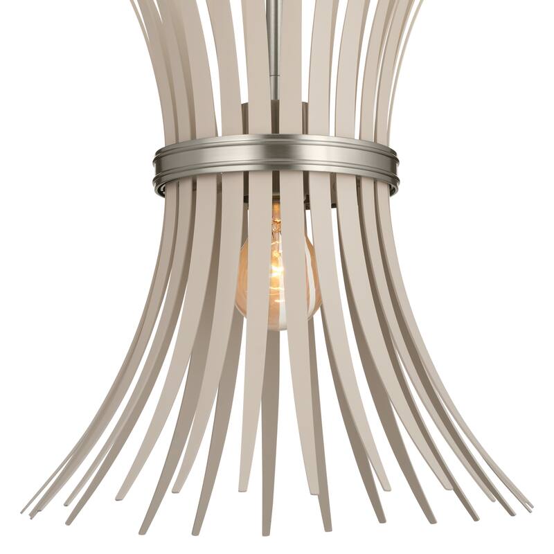 Kichler Lighting Baile 12 inch 1-Light Mini Pendant Greige and Brushed Nickel