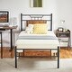 preview thumbnail 11 of 19, VECELO Industrial Kids Bed Frame with Wood Headboard,Twin Size Bed Set of 2