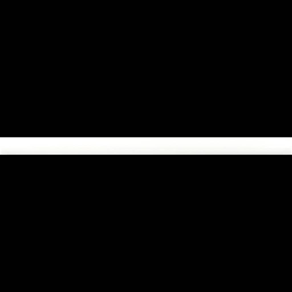 Apollo tile 0.5" x 8" Arte Glossy White Ceramic Tile (0.3 sq ft/case) - 10 Pack