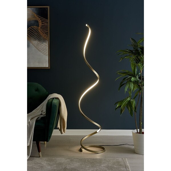 modern spiral led floor lamp