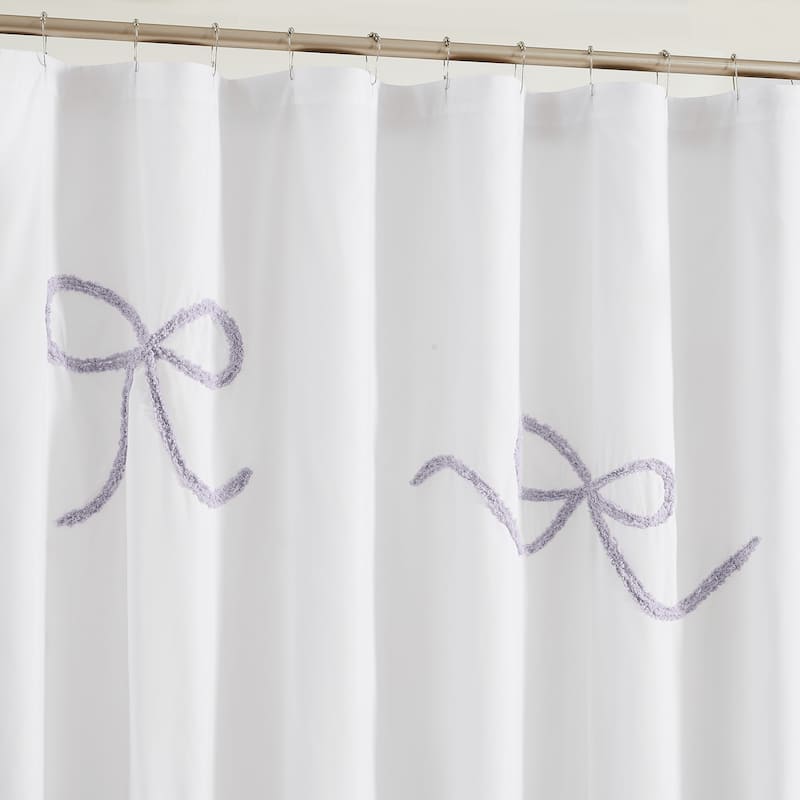 Truly Soft Textured Bow Shower Curtain
