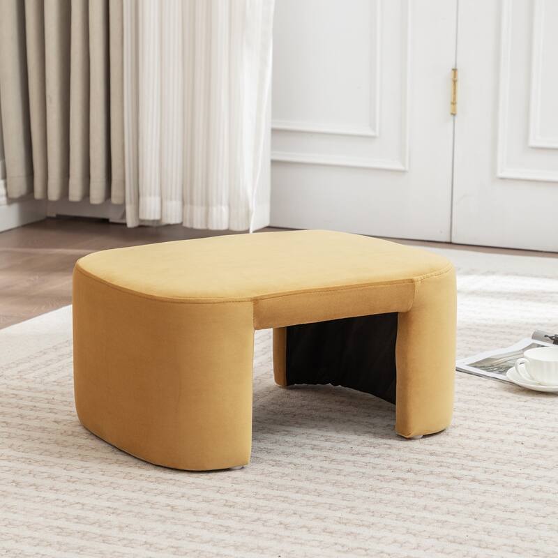SEYNAR Modern Velvet Rectangle Accent Ottoman