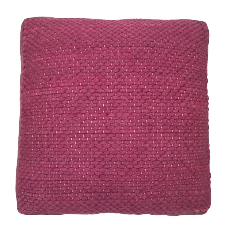 Jiti Indoor Braided Design Casual Lounging Pouf Ottoman Seating for Indoor Space.
