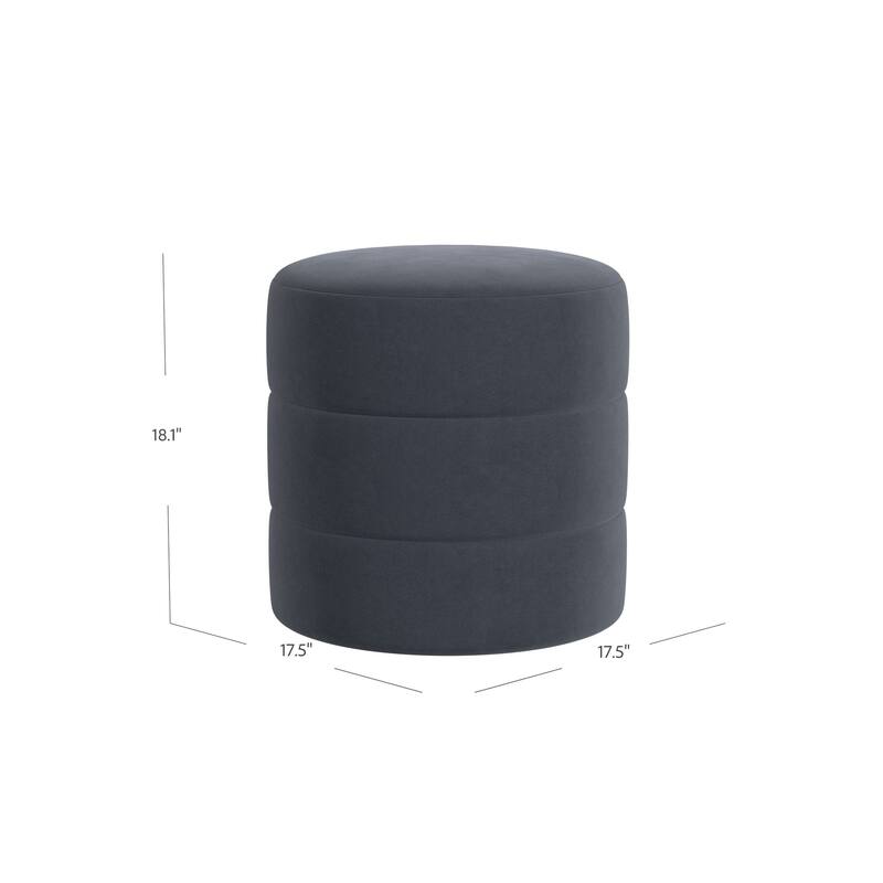 HomePop Upholstered Round Ottoman