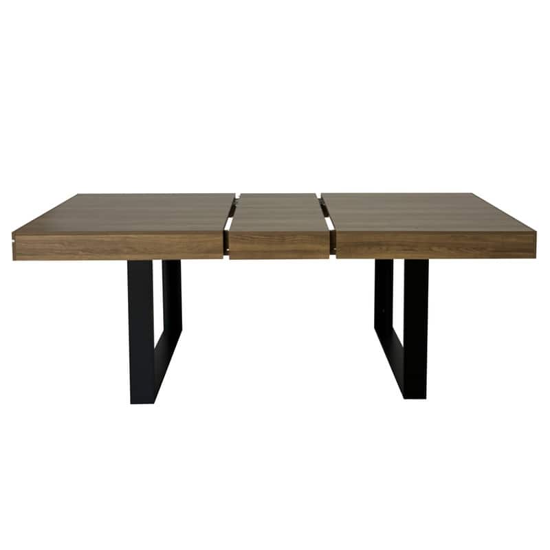 Large Expandable Dining Table, Wooden Kitchen Expanding Table for 6 8 10, Rectangular Conference Table