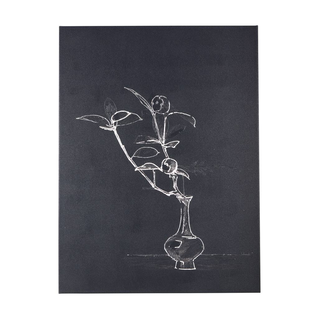 Ikebana Dark I (21 x 28) Canvas Art Print
