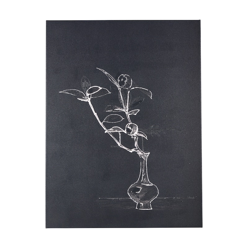 Ikebana Dark I (30 x 40) Canvas Art Print - Large