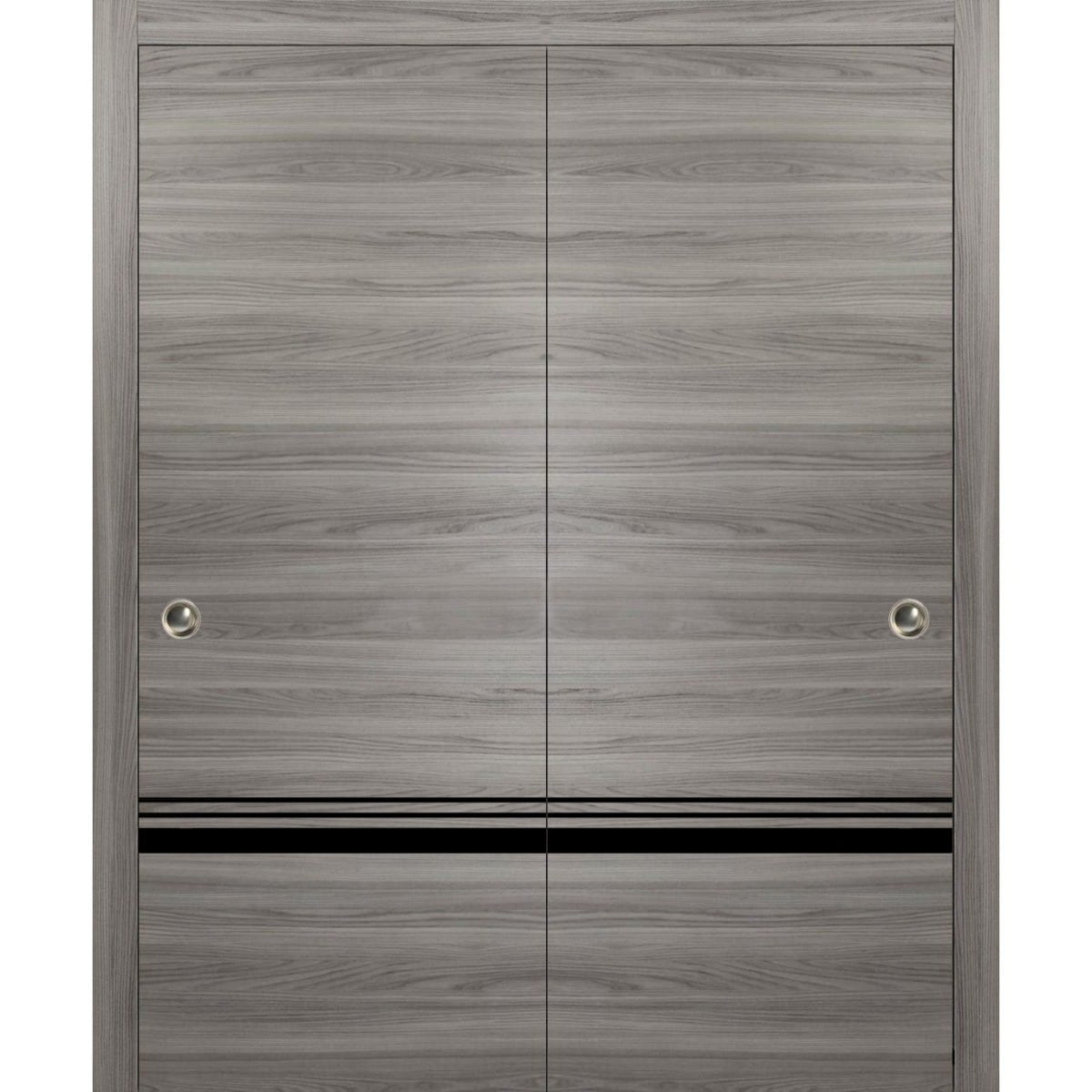 SartoDoors Planum 0012 | Bedroom Door Interior Door | Solid Wood | Hardware Set | 36x80, Grey Matte Bathroom Door Pantry Door