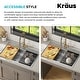 preview thumbnail 41 of 147, KRAUS Kore Workstation Drop-In Stainless Steel Kitchen Sink