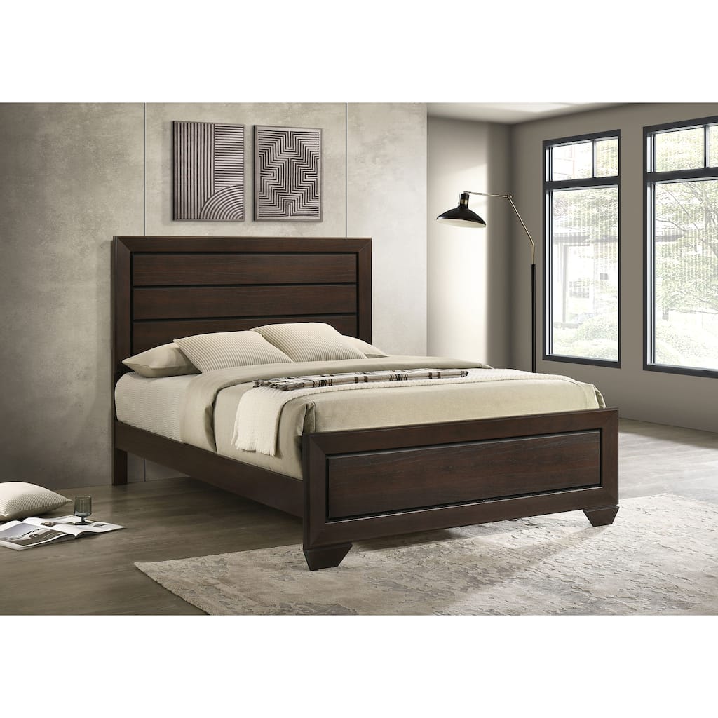 Harrison Wood Queen Panel Bed Dark Cocoa