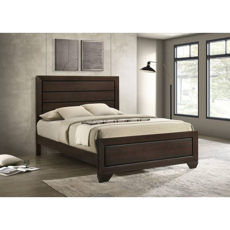 Harrison Wood Queen Panel Bed Dark Cocoa