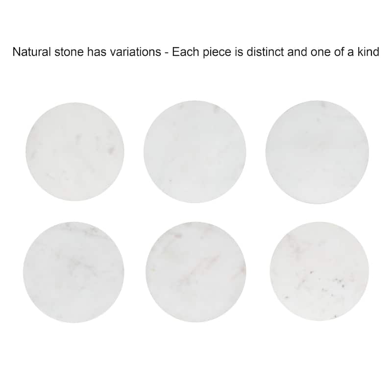 Kate and Laurel Nisha Round Marble Drink Table