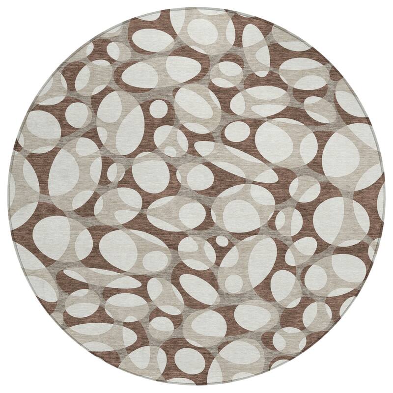 Machine Washable Indoor/ Outdoor Contemporary Saline Chantille Rug