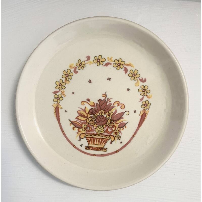 Porcelain Flower Basket Plate 8In- A - A