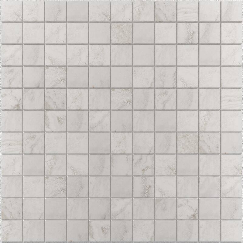 Cruz Bay Studio MKT61162 Tufo - 12" x 12" Square Floor and Wall Tile - - White Matte