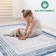 preview thumbnail 6 of 9, LOOM & LUXE Collection Blue/Ivory/Bordered Non-Shedding Area Rug