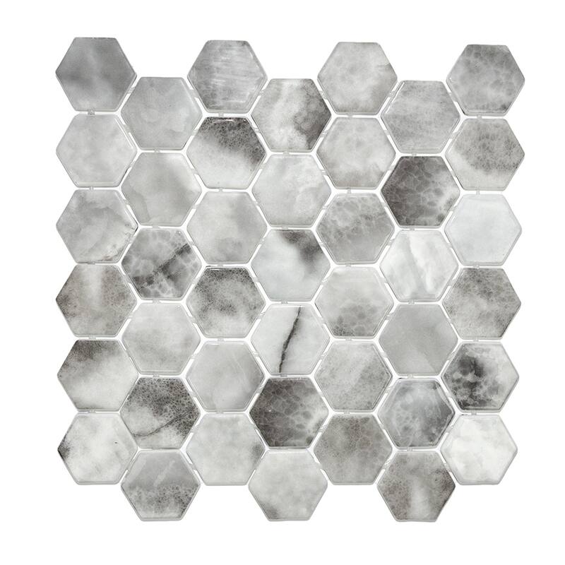 Eterna Hex 2x2 Glass Hexagon Mosaic Tile - Floor, Wall, Backsplash