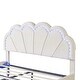 preview thumbnail 16 of 16, Queen Platform Bed with LED and Floral Headboard
