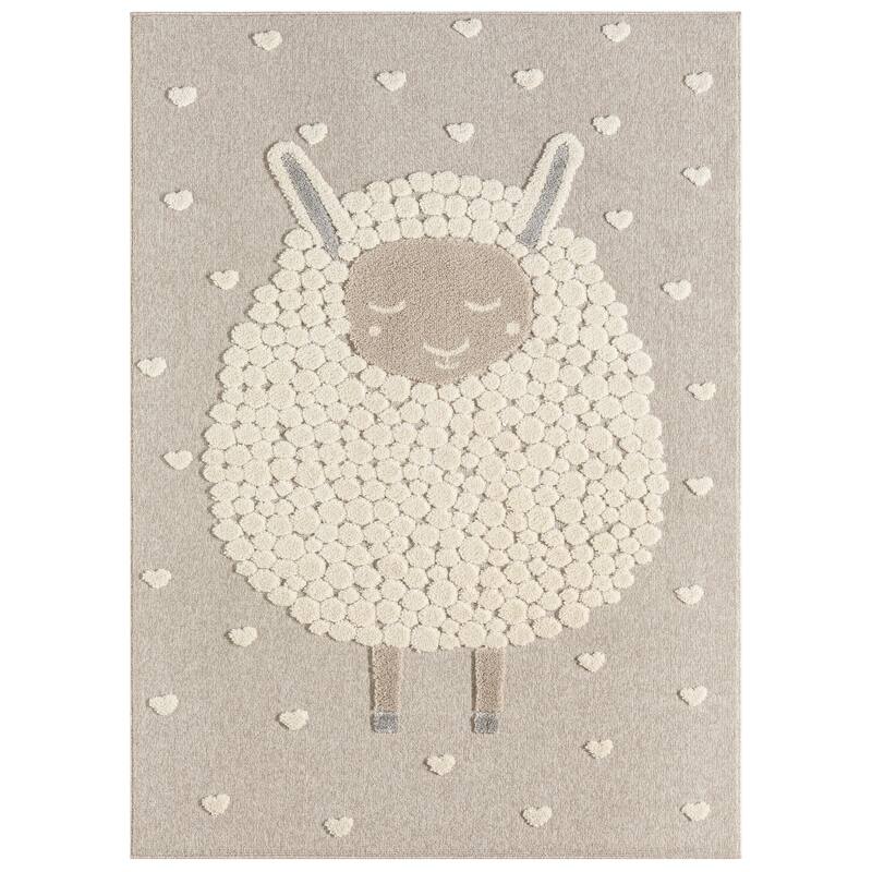 TOWN & COUNTRY PLAY Fluffy Loving Sheep Kids Area Rug - 7'10"x10'2"
