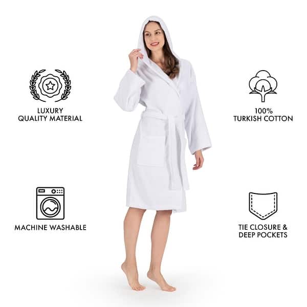 Luxury Terry Towelling Dressing Gown - 100% Cotton Bathrobe – Loch Lomond Linen