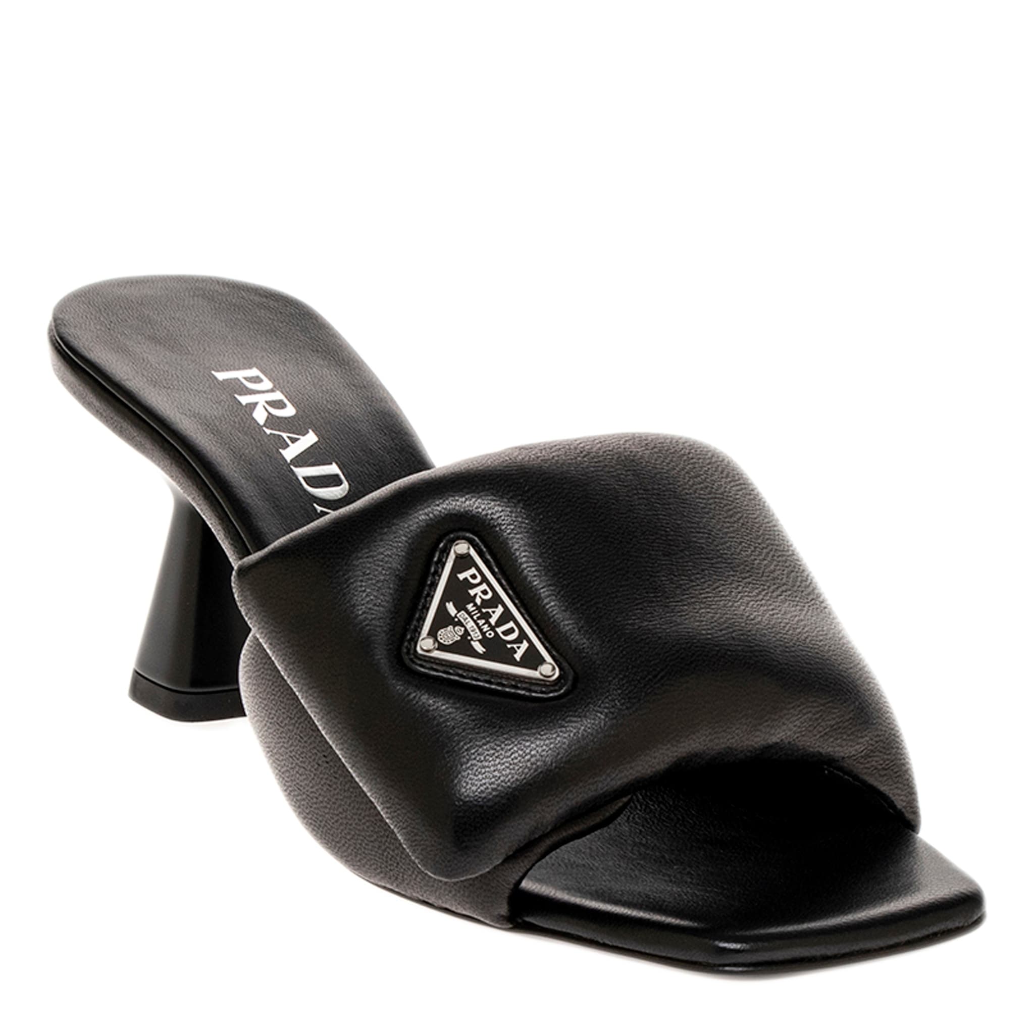 Prada Soft Padded Nappa Sandals - Overstock - 43438742