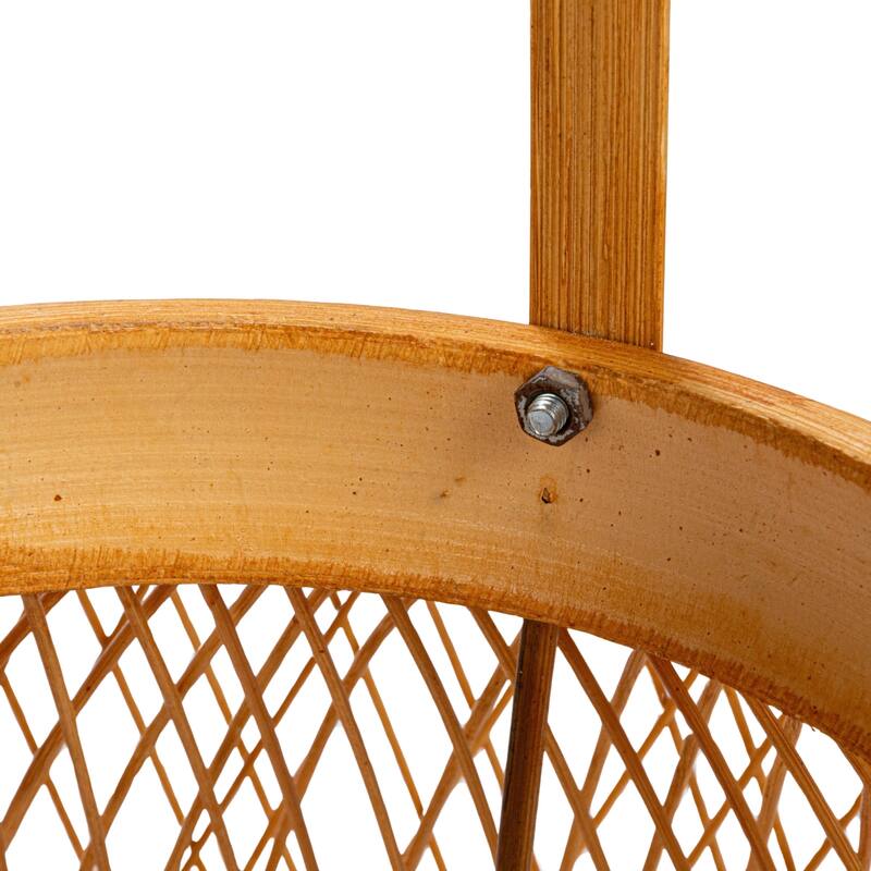Hand-Woven Decorative Bamboo Lantern Candle Holder - 13.8"L x 13.8"W x 19.7"H