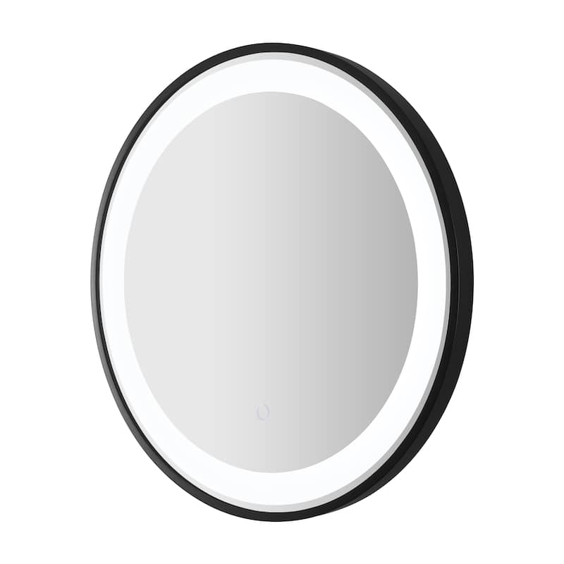SAFAVIEH Home Blakewell 24" LED Vanity Mirror - Black / Silver