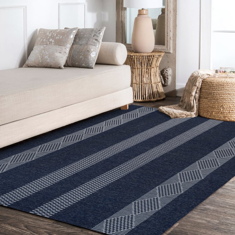 JONATHAN Y Bande Bohemian Medallion Textured Weave Machine Washable Area Rug