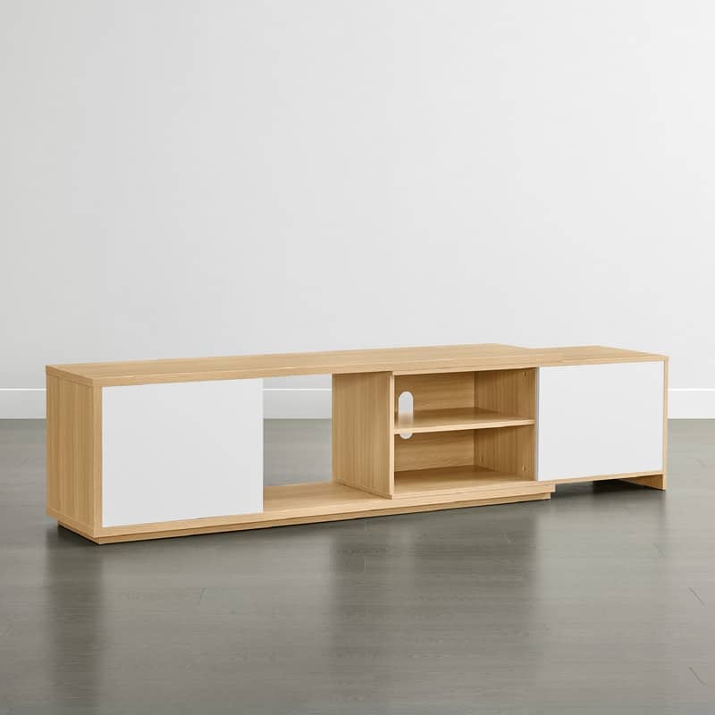 Spruce & Spring 62''-86'' Expandable TV Stand Media Console Entertainment Center