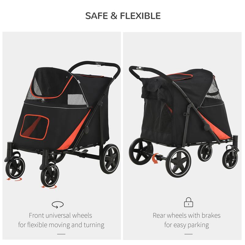 One-Click Foldable Doggy Stroller