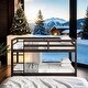 preview thumbnail 10 of 38, Wooden Twin over Twin Loft Bed with Ladder, Grey Espresso
