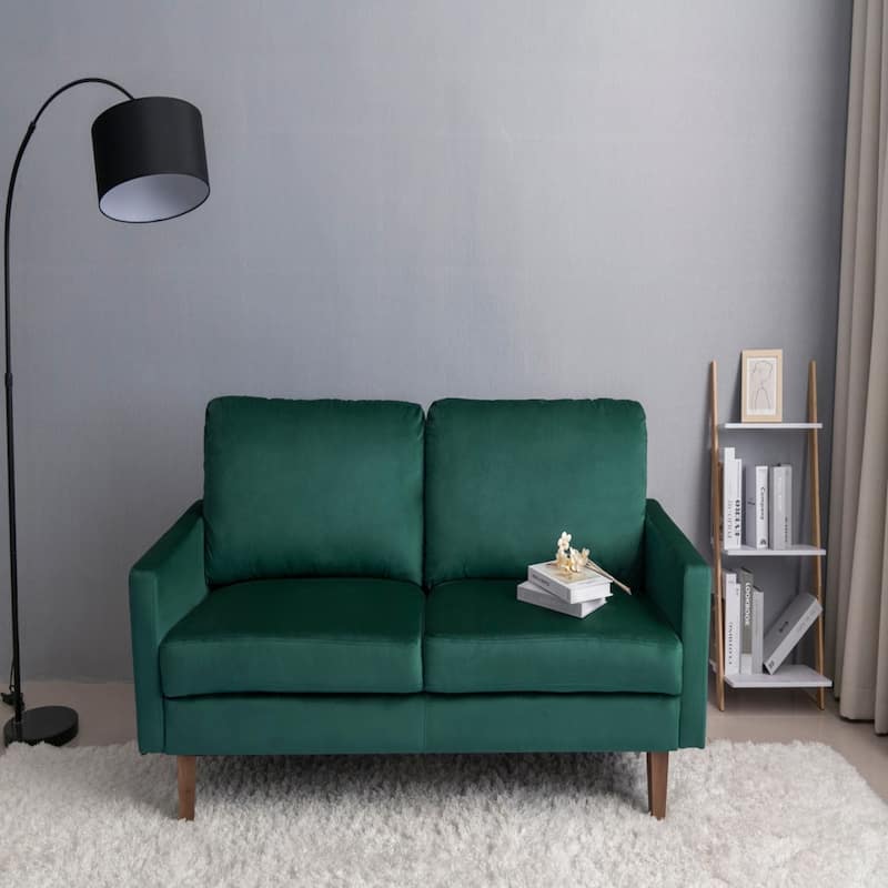 Luxury Sofa, Plush Microfiber, High-Density Foam Comfort - Green