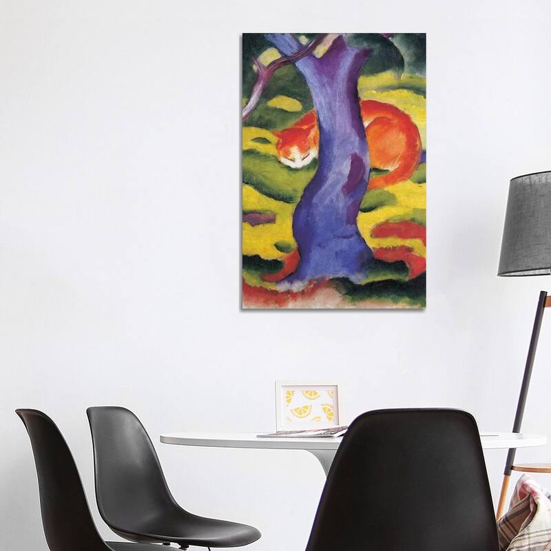 iCanvas "Cat behind tree, 50x70 cm" by Franz Marc Canvas Print - 40x26x1.5