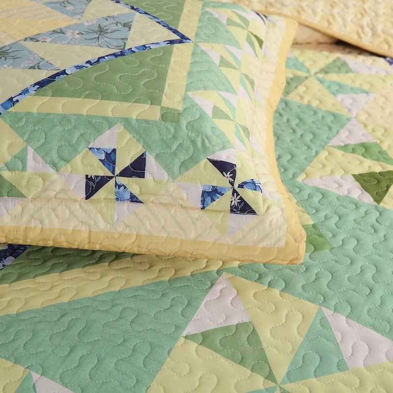 MarCielo 3 Pcs Summer Lightweight Quilt Bedspread Set B197