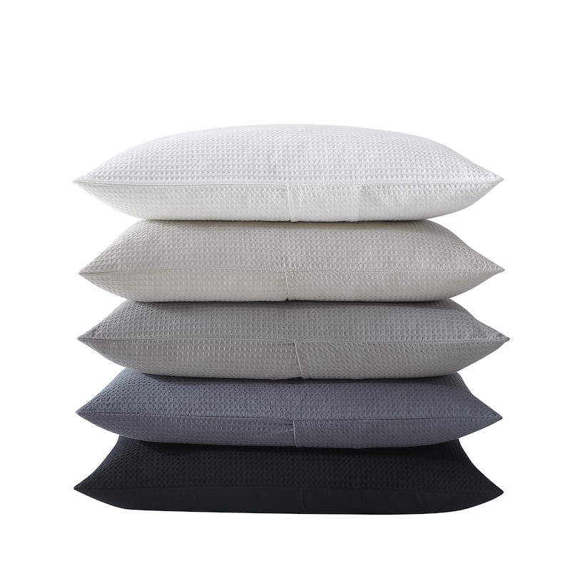 Vera Wang Waffle Pique Cotton Duvet Cover Set