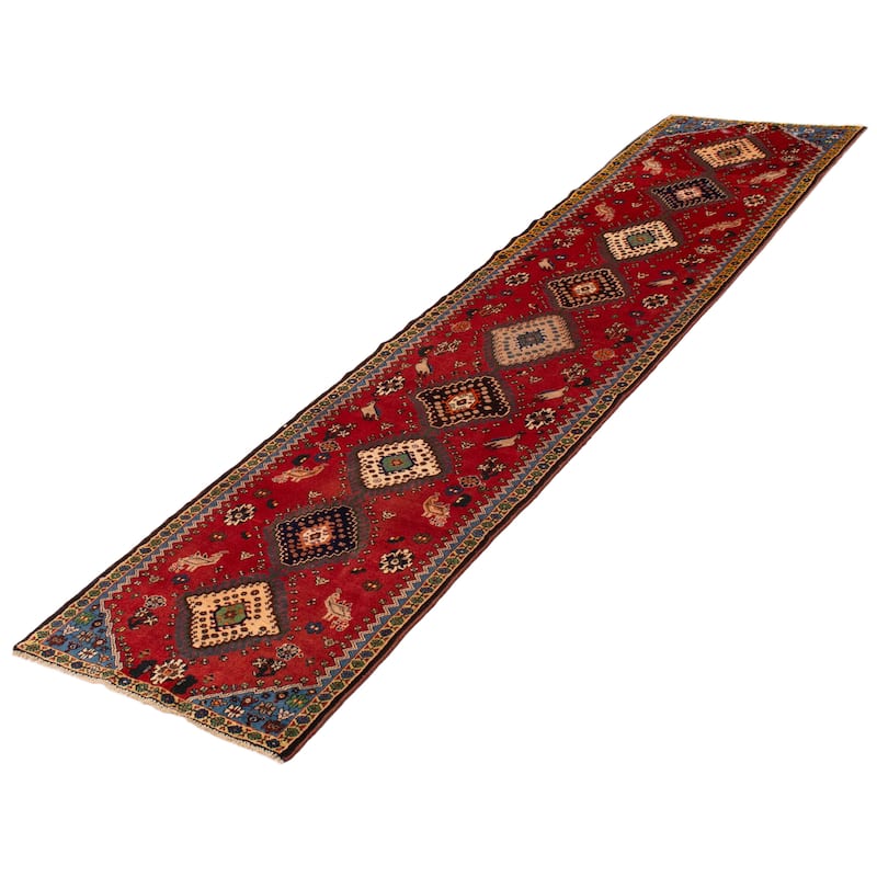 ECARPETGALLERY Hand-knotted Kayseri Vintage Red Wool Rug - 2'11 x 12'8