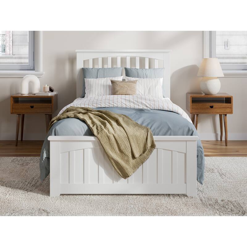 Becket Solid Wood Low Profile Platform Bed with Matching Footboard