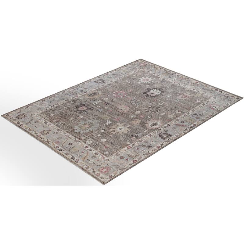 Oushak One-of-a-Kind Hand-Knotted Area Rug - Brown - 9' 2" x 12' 3"
