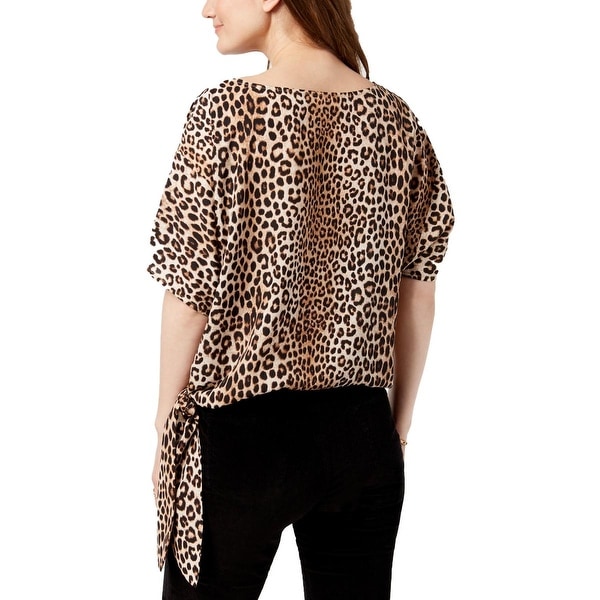 michael kors leopard blouse