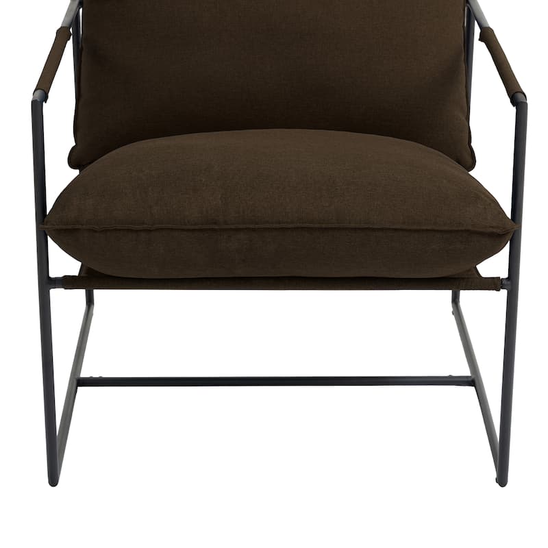 Metal Framed Armchair Sling Accent Chair Set of 2