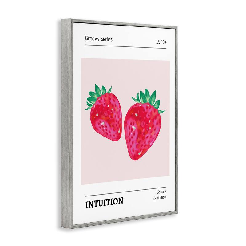 Stupell Intuition Phrase Strawberries Framed Giclee Art Design By LSR Design Studio