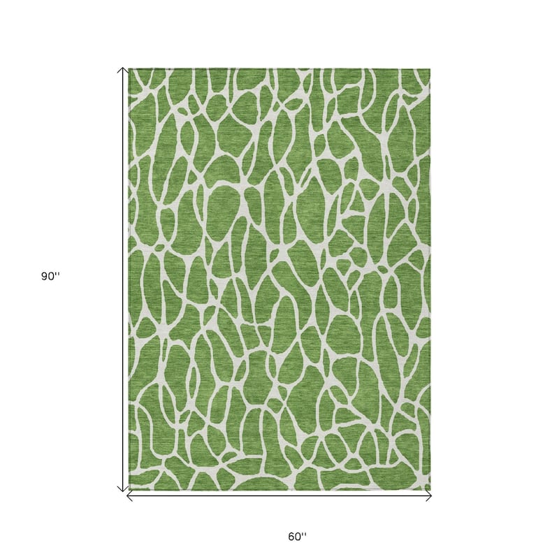 HomeRoots Geometric Transitional Rectangle Outdoor Rug