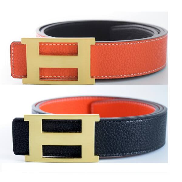 Shop Women Man H And 8 Belt Reversible Leather With Removable Buckle Fits From Size 26 28 To 34 35 Waist New Arrival On Sale Overstock 11653423