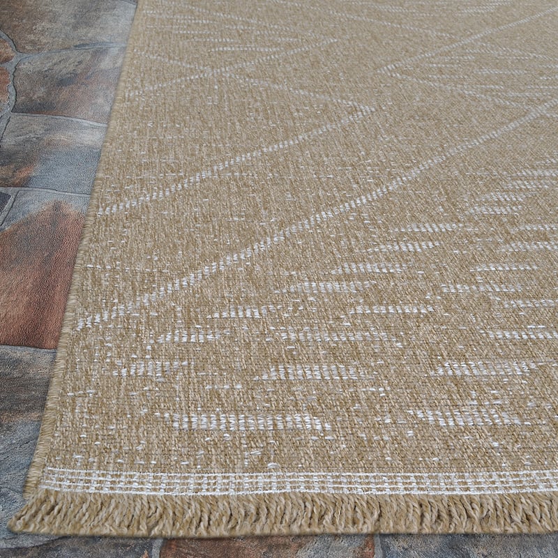 Dream Decor Rugs Triballe Flare Brown Indoor Outdoor Area Rug
