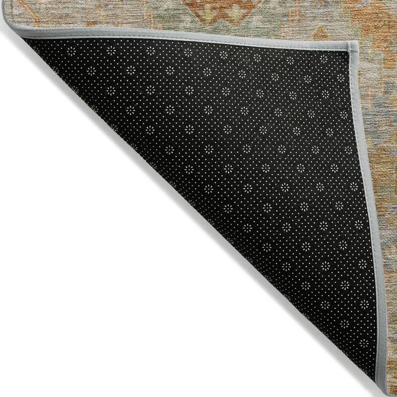 Machine Washable Indoor/ Outdoor Vintage Traditional Chantille Rug