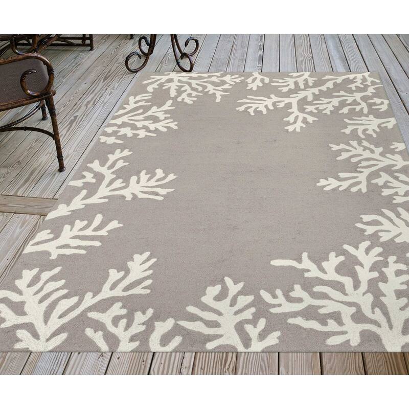 Liora Manne Capri Coral Border Indoor/Outdoor Rug