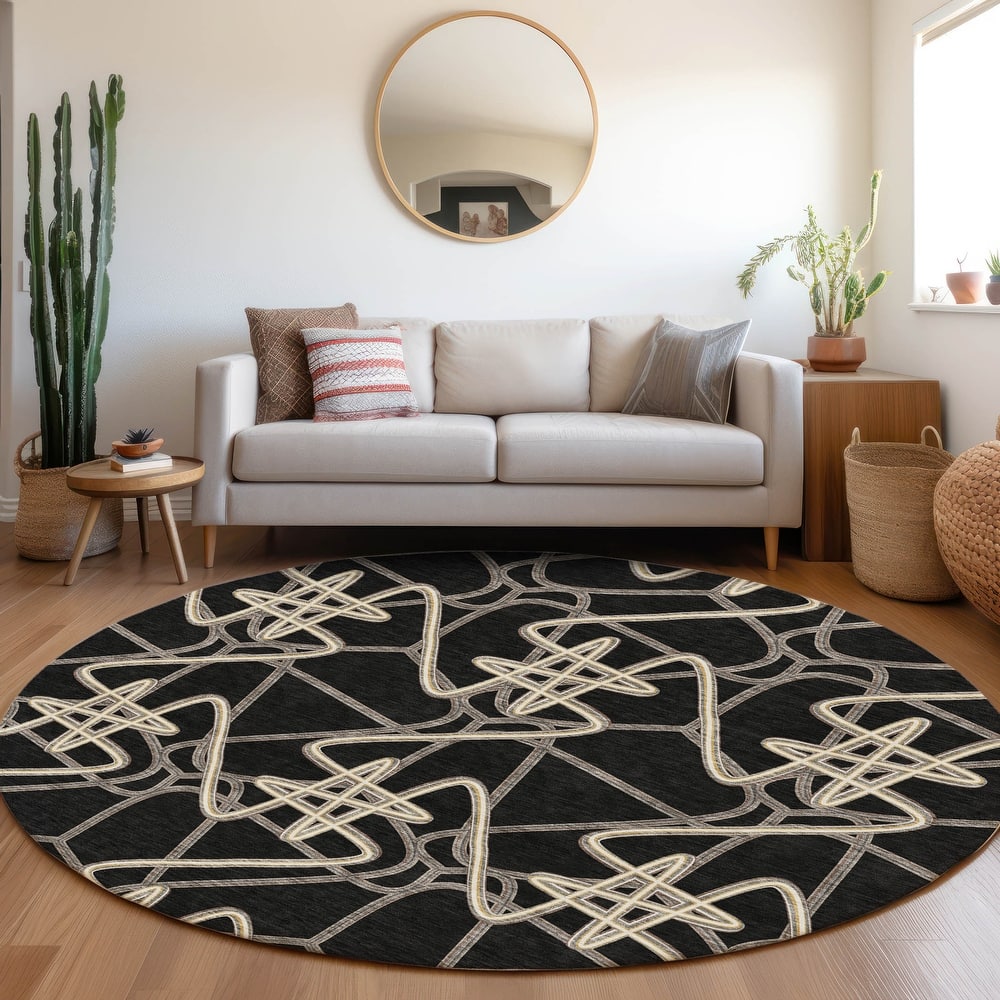 Premium Washable Super Soft Modern Maze Mayfield Rug