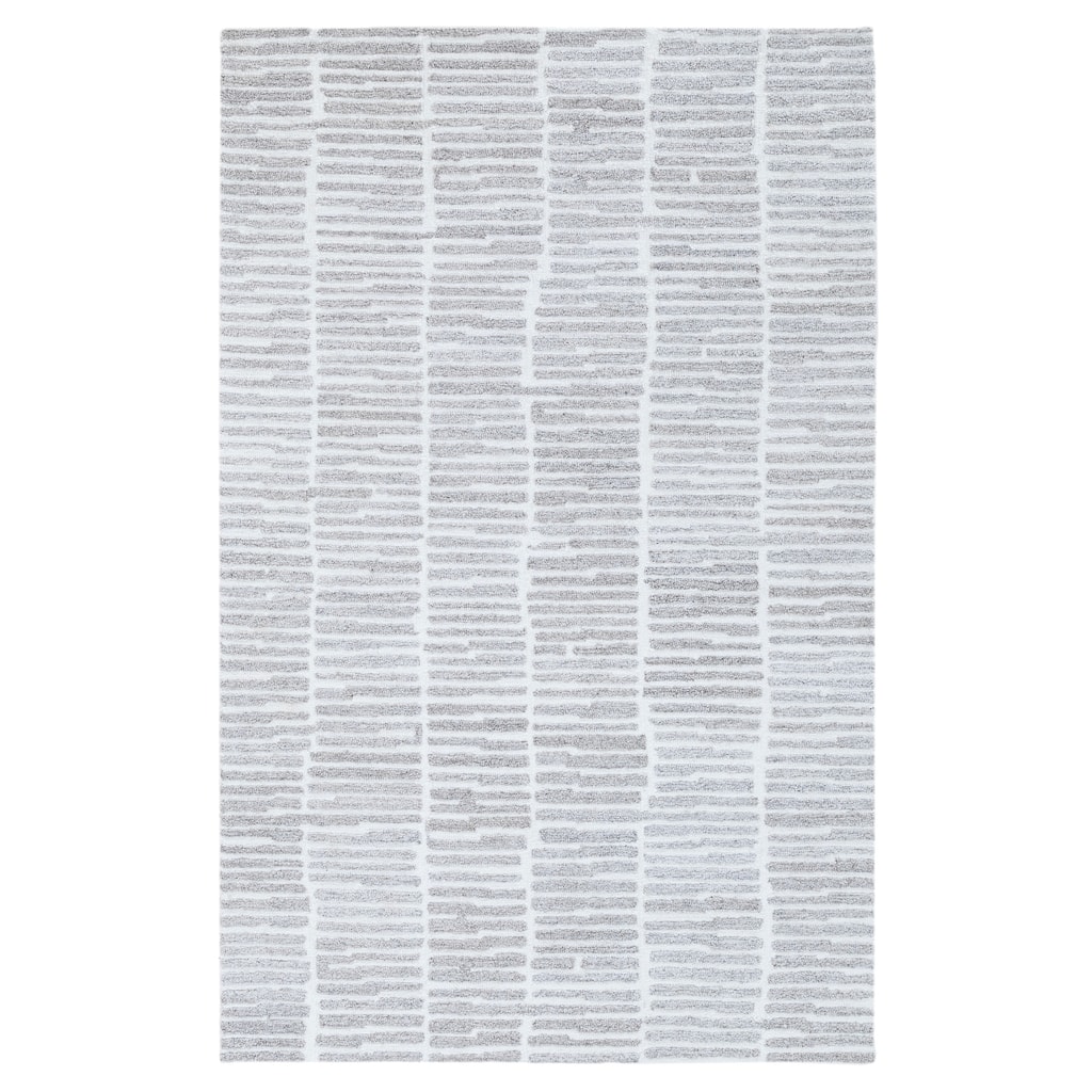 Terra by Obeetee Shelf Grid Lines Brown Rug