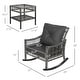 preview thumbnail 12 of 16, Outsunny Wicker Outdoor Rocking Chair Set, 3 Piece Patio Furniture Set with Padded Cushions and Storage Coffee Table