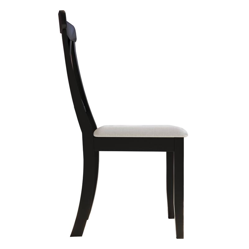 CraftPorch Farmhouse 4-Piece Chair and Round Table Wooden Dining Set